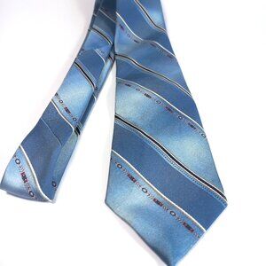 Vintage sears blue with lines tie necktie VTG Sears Men Store Neck ties